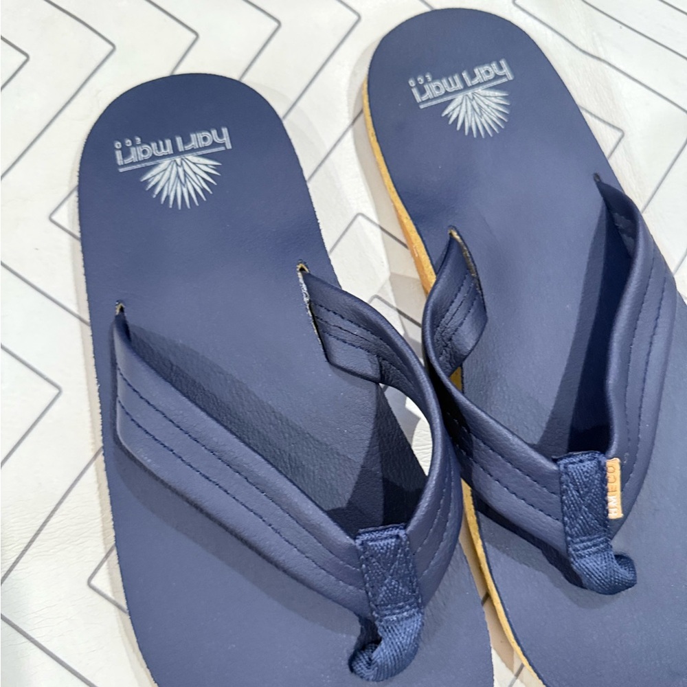 New Hari Mari Navy Flip Flops View 3